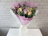 Delicate Rose & Eustoma Flower Bouquet - HB070