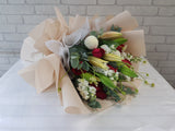 Graceful Lilies & Roses Flower Bouquet - BQ908