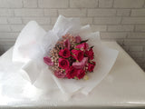 Lovely Rose & Baby Breath Hand Bouquet - BQ919