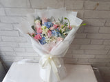 Pastel Carnation & Rose Flower Bouquet - HB048