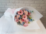 Pastel Gerbera Carnation Flower Bouquet - HB079