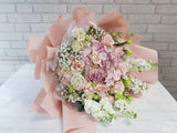 Pink Rose & Hydrangeas Flower Bouquet - BQ895