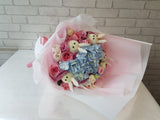 Playful Bunny Tail Rose Flower Bouquet - HB092