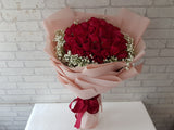 Romance Rose & Baby Breath Flower Bouquet - BQ979
