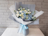 Serenity Hydrangea Eustoma Flower Bouquet - HB017