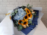 Sunflower & Rose Hand Bouquet - HB018