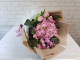Sweet Tulip & Hydrangeas Hand Bouquet - BQ889