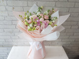 Blush Hydrangea & Rose Flower Bouquet - HB047