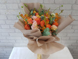 Bright Orange Rose Flower Bouquet - BQ943