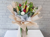 Graceful Lilies & Roses Flower Bouquet - BQ908