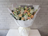 Pastel Rose & Gerbera Hand Bouquet - BQ996