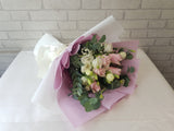 Pink Rose & Eustoma Hand Bouquet - BQ928