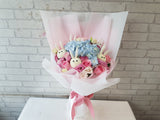 Playful Bunny Tail Rose Flower Bouquet - HB092