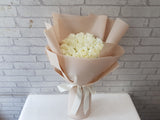 Pure White Rose Flower Bouquet - BQ929