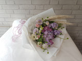 Purple Hydrangeas & Rose Flower Bouquet - BQ946