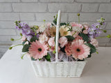Soft Charm Gerbera Flower Basket - BT099