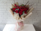 Stunning Red Rose Flower Bouquet - BQ951