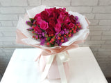 Sweet Rose Statice Flower Bouquet - HB056
