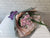 pure seed bq726 pink roses + ping pong + silver leaves hand bouquet
