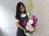 Graceful Hydrangeas & Orchid Mix Vase - VS126