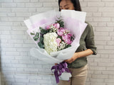 <b> (PRE-ORDER) </b>Peony & Hydrangeas Hand Bouquet - BQ839