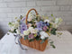Majestic Bloom Rose & Hydrangeas Flower Basket - BK172