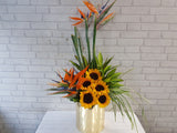 pureseed bk173 + Bird of Paradise, 5 Sunflower and leaves + flower box