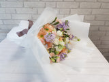 Champagne Gerbera & Eustoma Mix Hand Bouquet - BQ842
