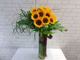 Glorious Sunflower Tall Vase - VS127