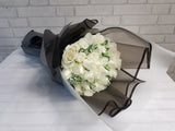 White Rose Hand Bouquet - BQ847