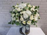 Pure Rose & Hydrangeas Flower Box - BK181