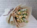 Champagne Rose & Eustoma Hand Bouquet - BQ841