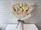 Champagne Rose & Eustoma Hand Bouquet - BQ841