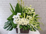 Graceful Lily Rose Flower Basket - BK190