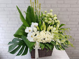 Graceful Lily Rose Flower Basket - BK190
