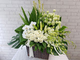 Graceful Lily Rose Flower Basket - BK190