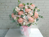 Pinkish Chrysanthemum & Carnation Flower Box - BK201