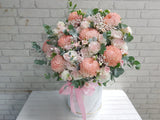 Pinkish Chrysanthemum & Carnation Flower Box - BK201