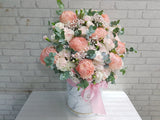 Pinkish Chrysanthemum & Carnation Flower Box - BK201