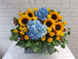 Golden Sunflower Hydrangea Flower Box - BK062