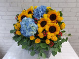 Golden Sunflower Hydrangea Flower Box - BK062