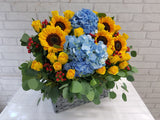 Golden Sunflower Hydrangea Flower Box - BK062