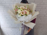 Pastel Rose & Gerbera Hand Bouquet - BQ859