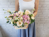 Lovely Gerbera & Carnation Flower Basket - BK214