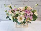 Lovely Gerbera & Carnation Flower Basket - BK214