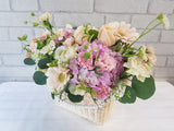 Lovely Gerbera & Carnation Flower Basket - BK214