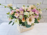 Lovely Gerbera & Carnation Flower Basket - BK214
