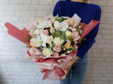 Graceful Phalaenopsis & Rose Bouquet - BK216