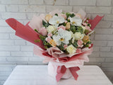 Graceful Phalaenopsis & Rose Bouquet - BK216