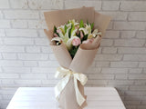 Graceful Lily & Rose Hand Bouquet - BQ863
